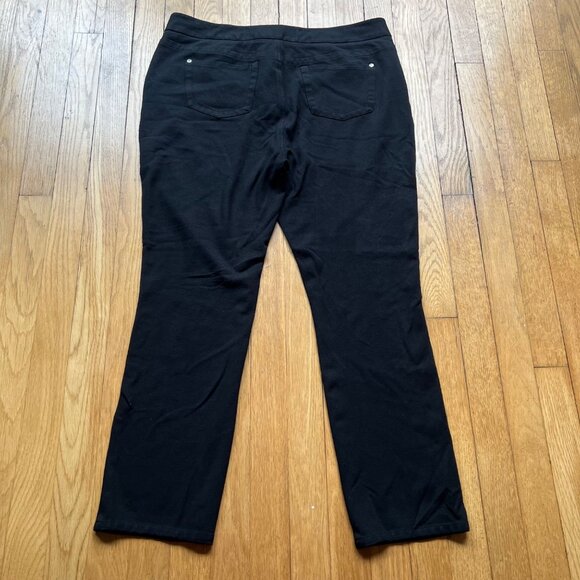 Not Your Daughters Jeans Size 14P Petite Black Stretch Mid Rise Straight Pants - Picture 13 of 15